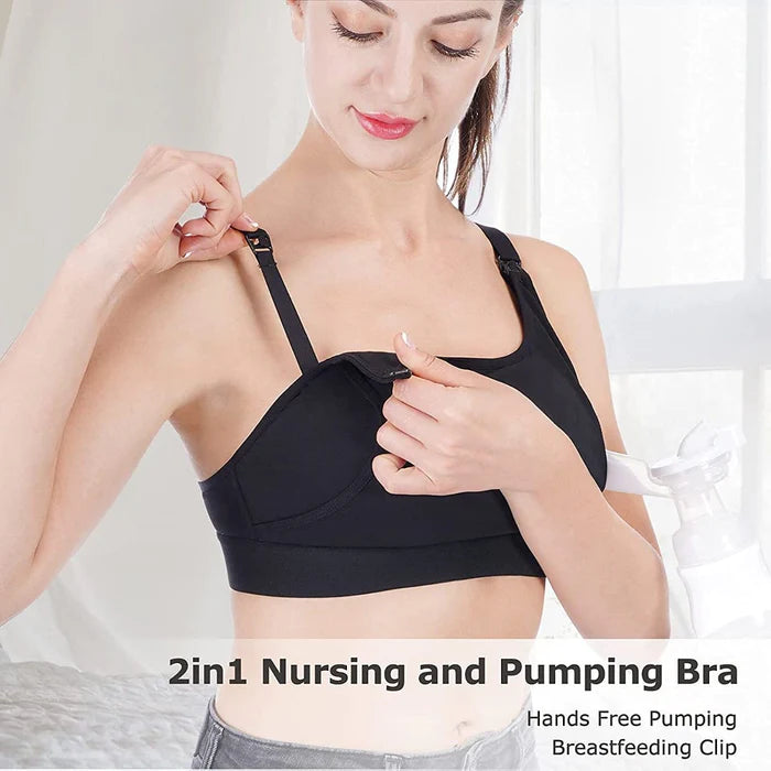 Momcozy Hands Free Nursing Bra Pump Bra for Breastfeeding